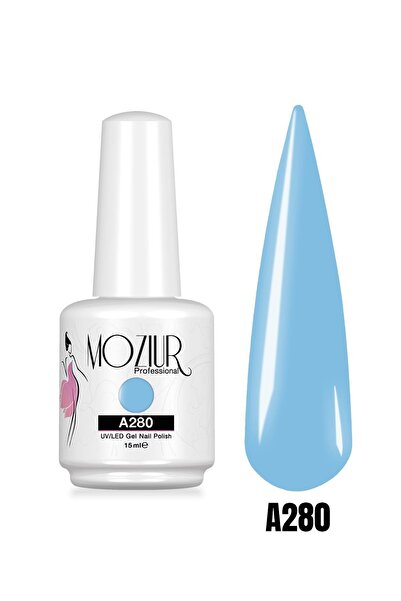 MOZIUR Kalıcı Oje Uv Led A280 (BEBE MAVİSİ) 15ml