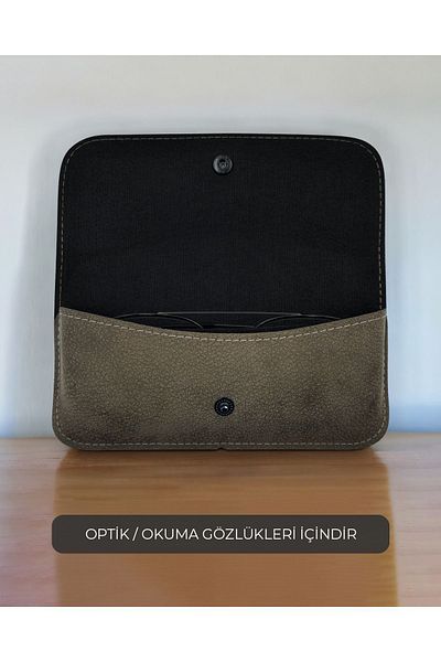 Milleniva Recipient pentru ochelari de lectură - capac simplu, husă de protecție pentru ochelari, pământ