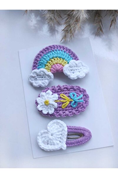 Kadın Girişimciler Atölyesi Set de 3 violete - Cataramă cu snap