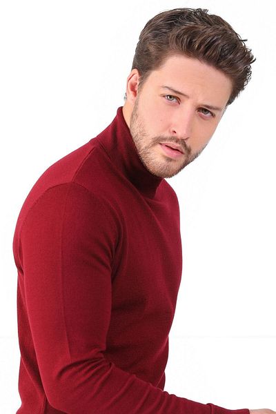 Ferraro Pulover din bumbac burgundy pentru bărbați