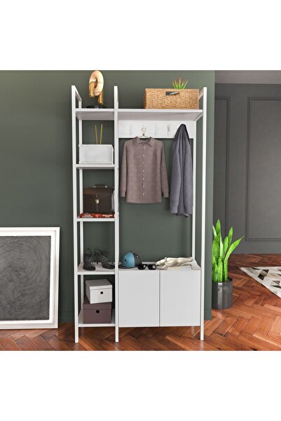 Decorotika DECOROTİKA DOĞA PORTMANTO BEYAZ