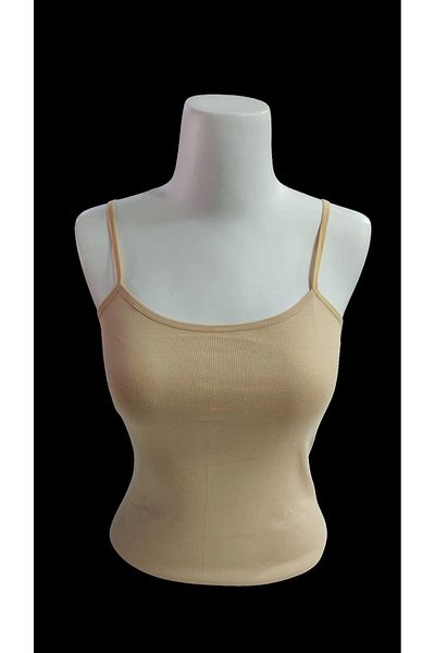 Kolcu Ribbed Women's Athlete - Rope Strap, Nude Color