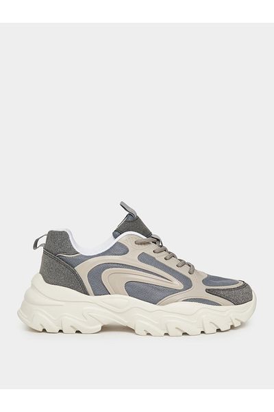 Styli Lace Up Chunky Mesh Sneakers