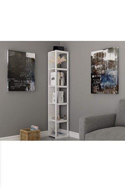 Decorotika Texas Kitaplik - Beyaz - Beyaz