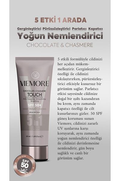 Viemore Chocolate & Chasmere Touch 5 in 1 - Intensive Moisturizing Concealer and BB Cream SPF 50 + 30ML