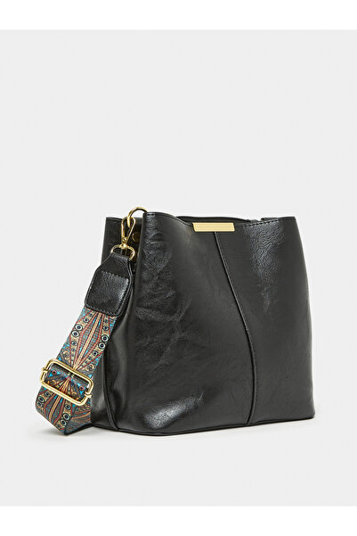 Styli Retro Ethnic Strap Bucket Bag