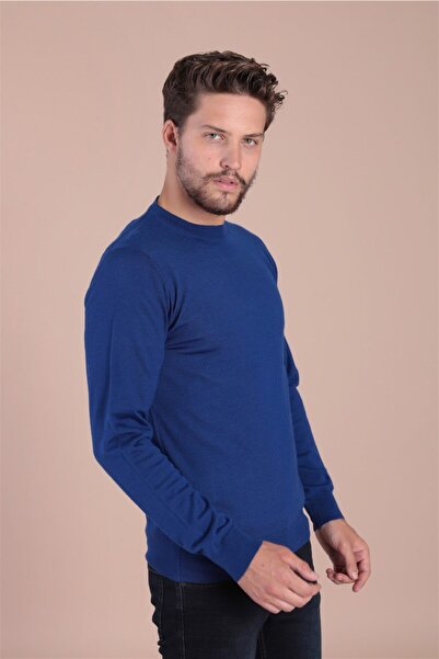 Ferraro Pulover din lână superfină Saks Crew Neck pentru bărbați