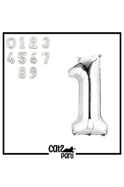 Aksesuar 76cm 34"inch Silver-silver Foil Balloon - 1