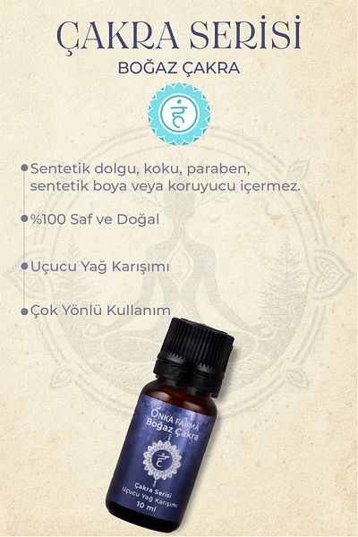 OnkaFarma 10 ml Throat Chakra Aromatherapy Oil Mix
