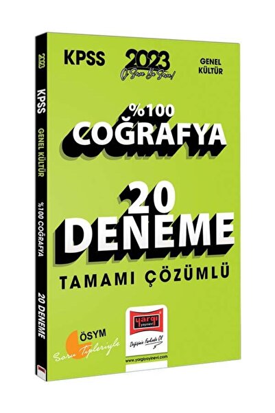 Yargı Yayınları 2023 Kpss Coğrafya Tamamı Çözümlü 20 Deneme Inları