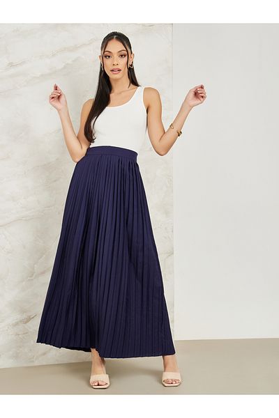 Styli مطوي اندلعت تنورة ماكسي