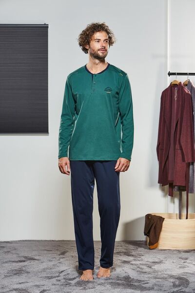 PJS 21323 Uzun Kol Erkek Pijama Takım