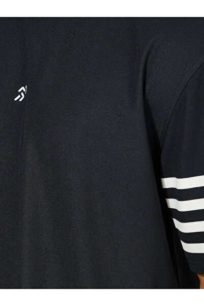 Styli Oversized Stretch Pique Knit T-Shirt & Striped Shorts Set