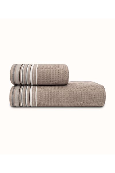 Koza Home Limira Mink Dowry Towel Set 2 Pieces - 50x90 & 90x150