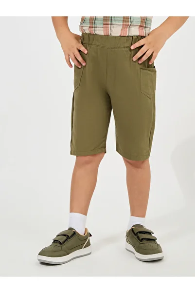 Styli Elastic Waistband Solid Shorts with Side Pocket