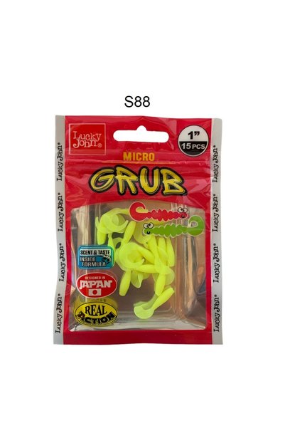 LUCKY JOHN Micro Grub 1'' (2.5CM) Silikon Yem 15'li Paket S88