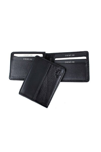 deri,se club Genuine Leather Black Men's Wallet