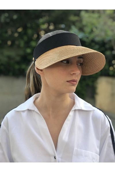 novon Straw Studded Visor Hat/visor