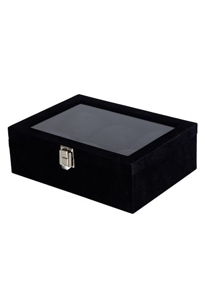 Mudo Home 6-Piece Black Alcantara Watch Box