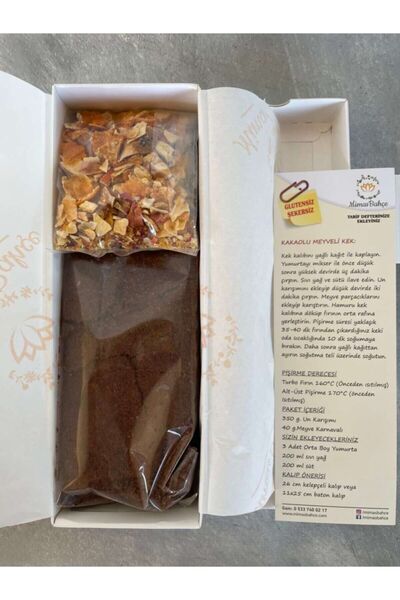 Mimas BAHÇE Kakaolu Meyveli Kekun Glütensiz,şekersiz,katkısız 390 Gr.
