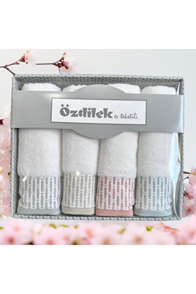 Özdilek Сучасний комплект з 4 предметів: ковдра, рушник для обличчя та довгий рушник 50x90