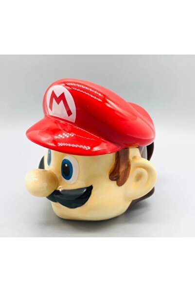 NETAVANTAJ Super Mario 3D Tasarım Şapka Kapaklı Kupa Bardak