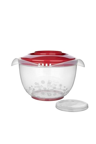 RELATOS Kapaklı Mikser Kabı 3000 ml Sıçratmayan Çırpma & Karıştırma Kabı Kapa...