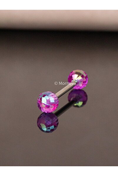 MORNEVA Disko Topu Çelik Dil Piercingi