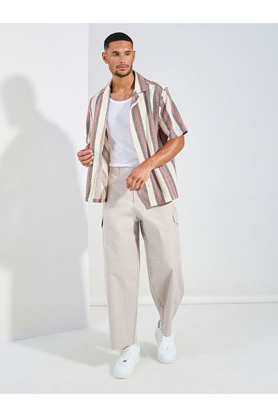 Styli Wide Leg Rip Stop Cargo Trouser