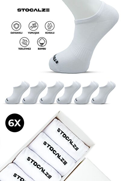 STOCALZE Men's Bamboo Seamless Short Booties Socks. Bamboo Men's 6-Piece Boxe...