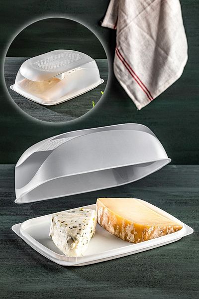 Vienev Serving Serving Plate with Lid - Bread and Catering Plate White
