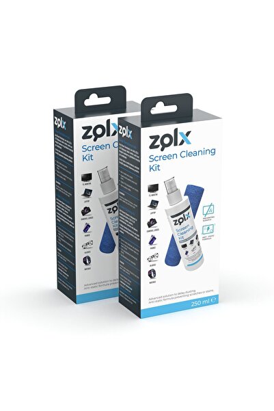 zolx Ekran Temizleme Seti 250ml * 2 Adet (MİKROFİBER BEZ HEDİYE) Led Tv, Bilg...