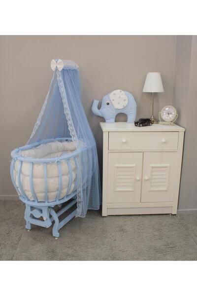 Tommybaby Sepet Beşik Ahşap Beşik Uyku Setli Doğal Ahşap Beşik Bambu00