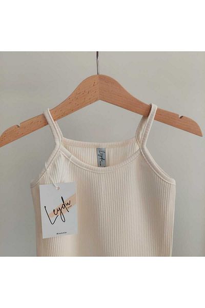 Leydukids Girl's Strappy Crop Blouse Top Clothing