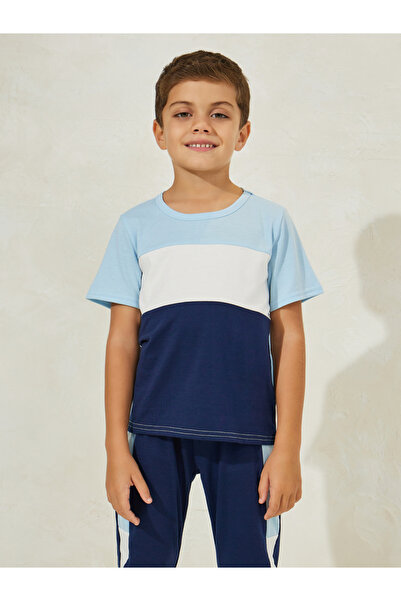 Styli Color Block T-Shirt & Jogger Set