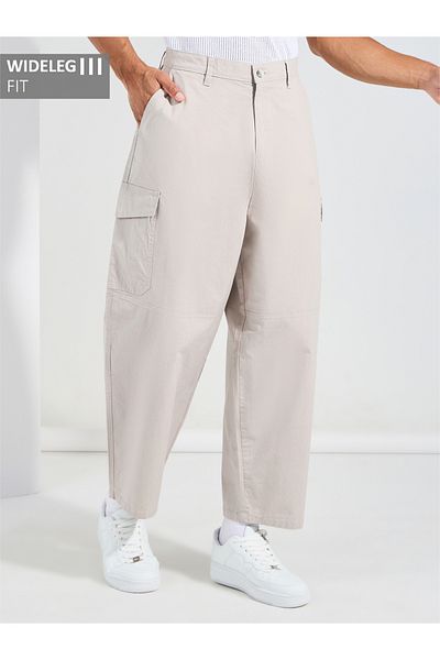 Styli Wide Leg Rip Stop Cargo Trouser