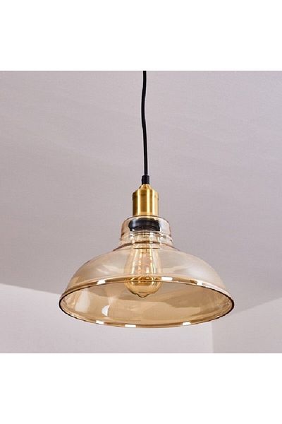 RİOLİGHT Retro Rustic Vintage Antique Lampholder Honey Single Glass Pendant Lamp Chandelier for Focusfobs