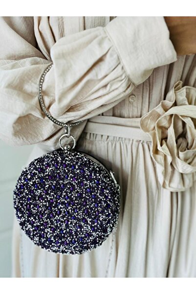 Çanta Trend Crystal Stone Detailed Oval Chain Strap Evening Bag - Wedding and...