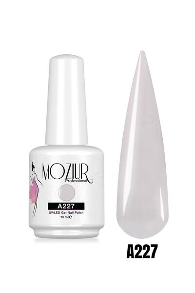 MOZIUR Kalıcı Oje Uv Led A227 (ŞEFFAF RENK) 15ml