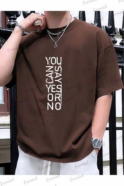 Evomind 1 T-shirt για αγορές 5 και άνω στο καλάθι - Μπλουζάκι με στάμπα Oversize Ναι ή Όχι