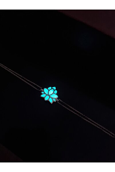 Soprano Silver Gece Parlayan Lotus Kolye ve Bileklik Seti 925 Ayar Gümüş