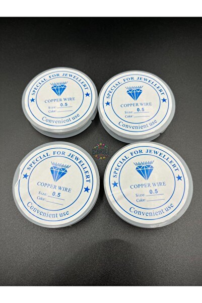 Ebruli Boncuk خط صيد مسطح شفاف (بدون إطارات) 0.5 مم غير قابل للتمدد لصنع المج...