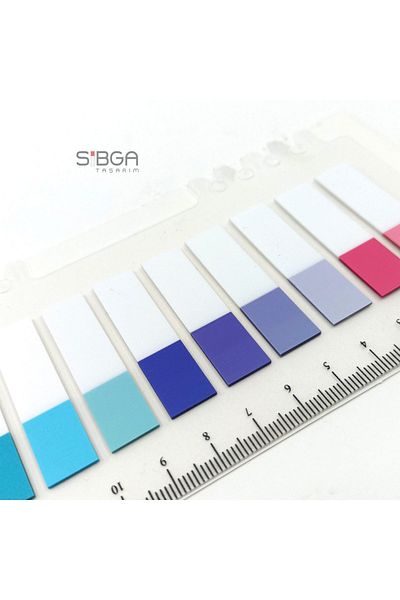 sibga tasarım Transparent Colored Postit Post-it Post ItBookmark Bookmark Postit Sticker Note Paper 200 Sheets