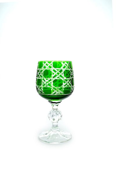Kristal Market Handmade Crystal Bohemia Colorful Luxury Crystal Footed Goblet Coffee Side Water Glass