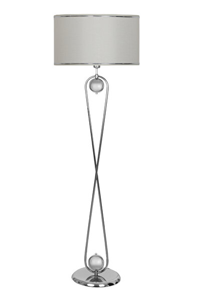 Vinner Forever Krom Kaplama Metal Lambader, Modern Dekoratif Metal Oturma Odası Çalışma Odası Zemin Lambası