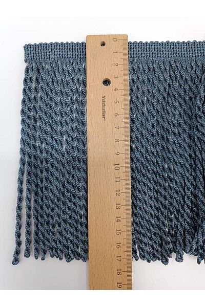 KATMERTEKS Bouillon Fringe 10 Meters Petrol Blue Color