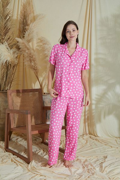 İPEKTENİM TEKSTİL SET PIJAMA CU BUTONE