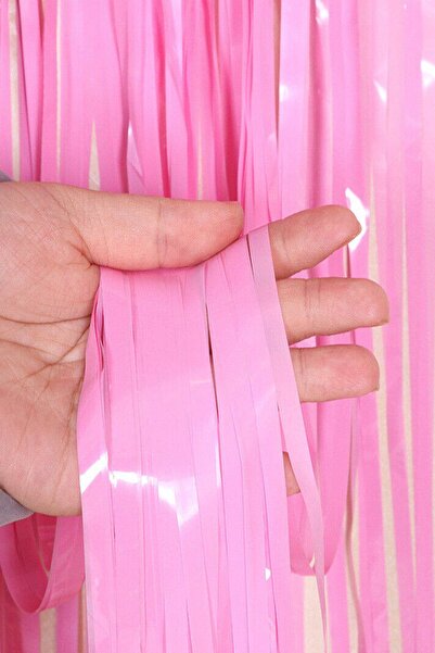 Partifabrik ستارة ديكور خلفية بشرابة معكرون باللون الوردي