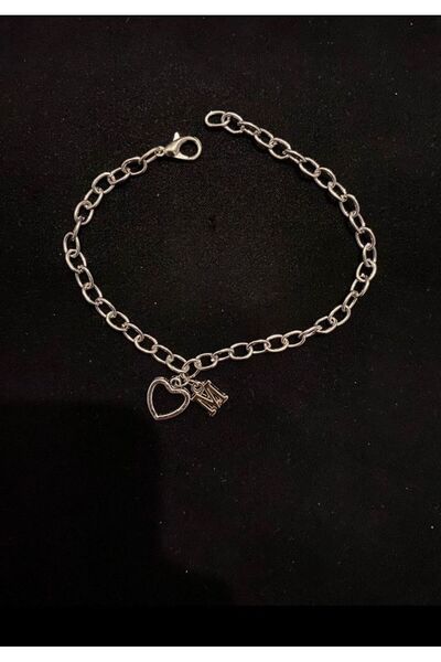 ARTSAN Harfli bileklik kalp detaylı