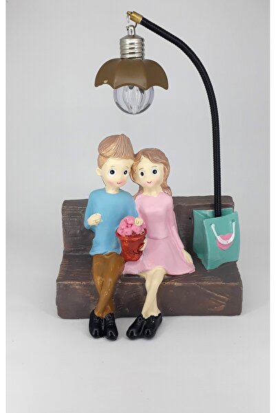 PİNA HEDİYELİK AKSESUAR Işıklı Dekoratif Sevgili Biblo Hediyelik Süs Eşyası D...